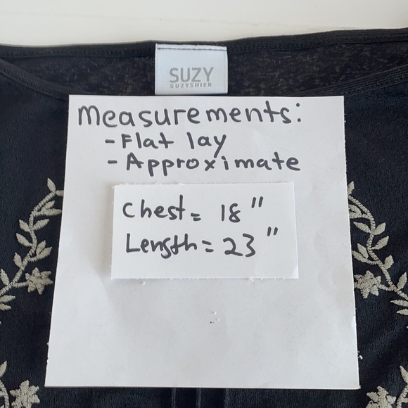 Suzy Shier, Black short sleeve stretchy top - Picture 6 of 7